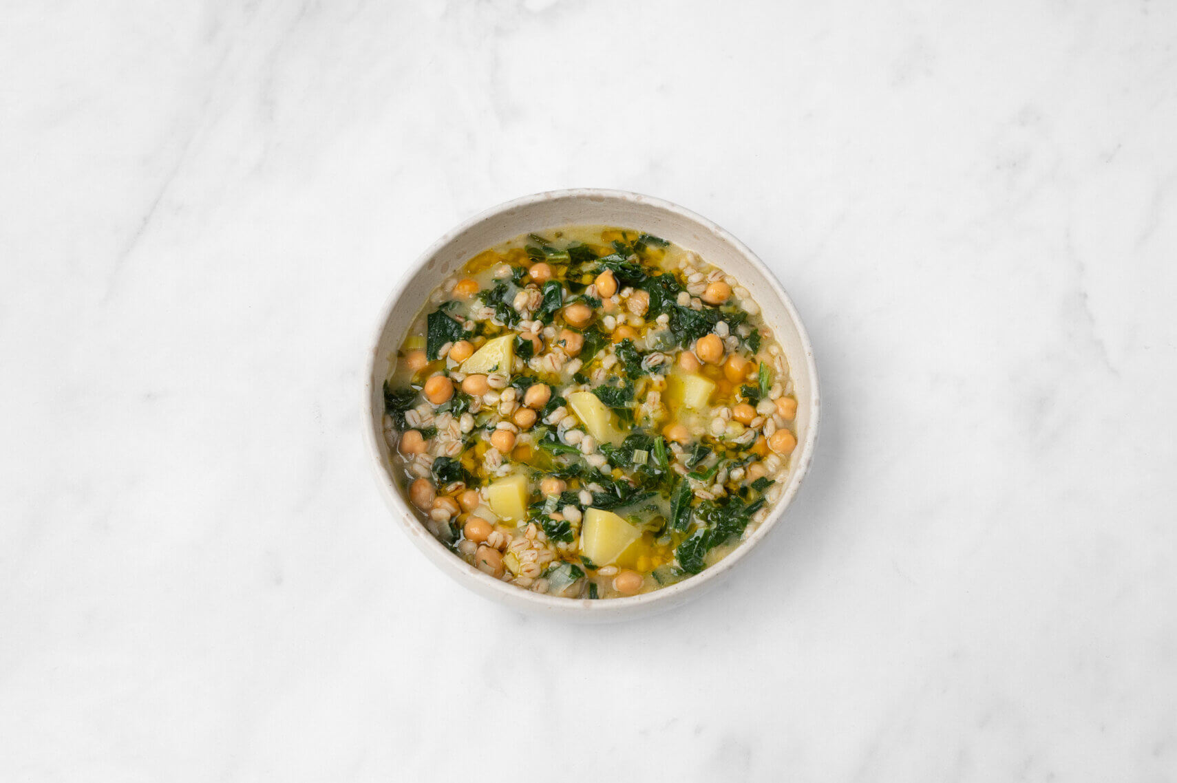 Gerstensuppe mit frischem Olivenöl