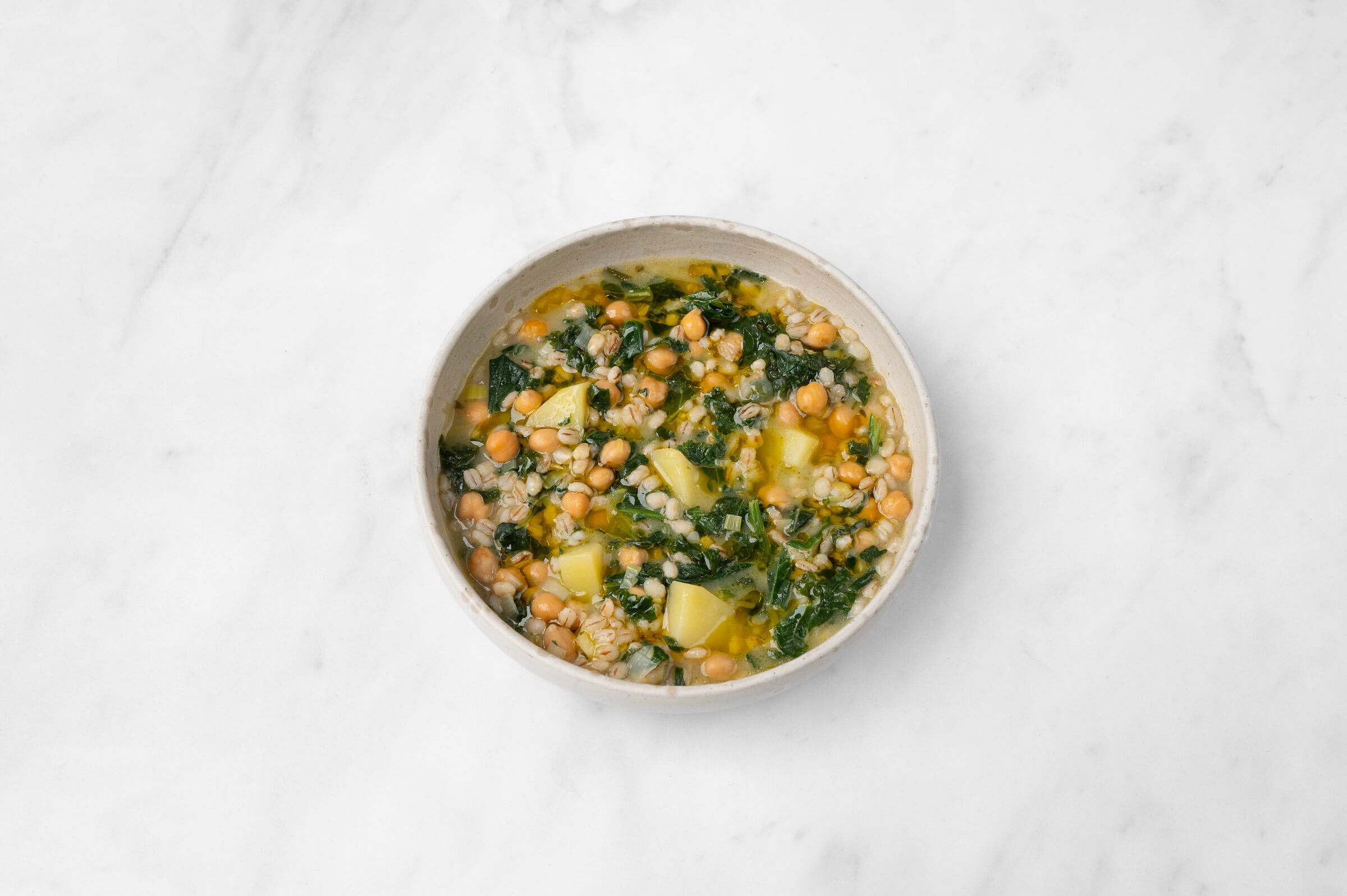 Gerstensuppe mit frischem Olivenöl